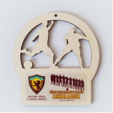 Lasergraveeritud puidust jalgpalli medal MLG22