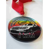 Ümmargune klaasmedal 70 mm