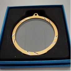 Klaasmedal metallraamis 75 mm