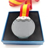 Klaasmedal 70 mm paela ja karbiga