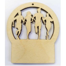 Lasergraveeritud puidust jooksmise medal MLG22