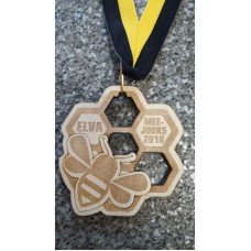 Lasergraveeritud vineerist medal 80_1 mm