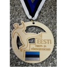 Lasergraveeritud vineerist medal 80_1 mm