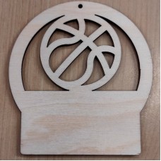 Lasergraveeritud puidust korvpalli medal MLG22