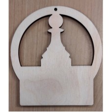 Lasergraveeritud puidust male medal MLG22