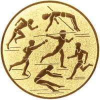 Žetoon kergejõustik 25 mm kuldne