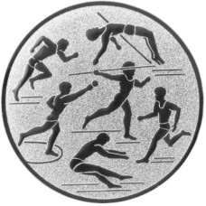 Žetoon kergejõustik 25 mm hõbedane