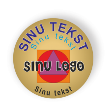 Žetoon 11 OMA DISAINIGA 25 mm kuldne metallžetoon