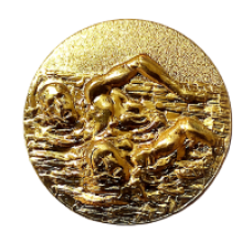 Žetoon Ujumine 25 mm kuldne