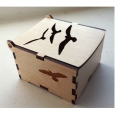 Lasergraveeritud karp Linnud