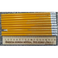 Graveeritud pliiatsite komplekt + joonlaud