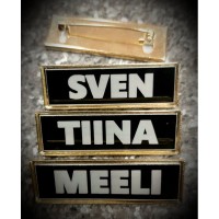 Märk-nimesilt kuldne 45x15 mm