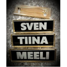 Märk-nimesilt kuldne 45x15 mm